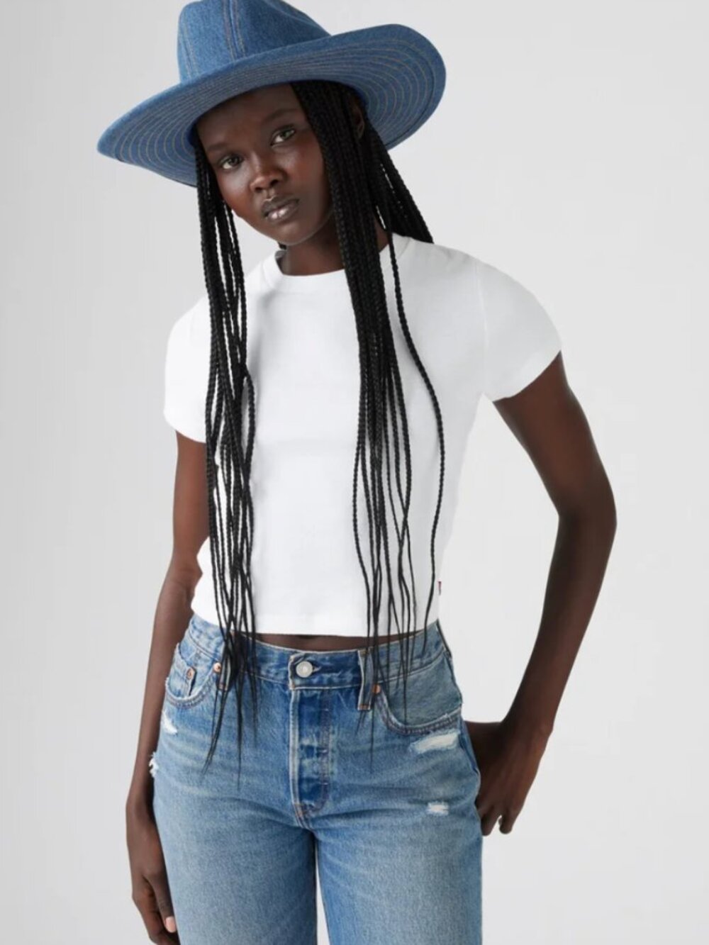 Levi's denim Rodeo Hat Size M - Picture 2 of 11